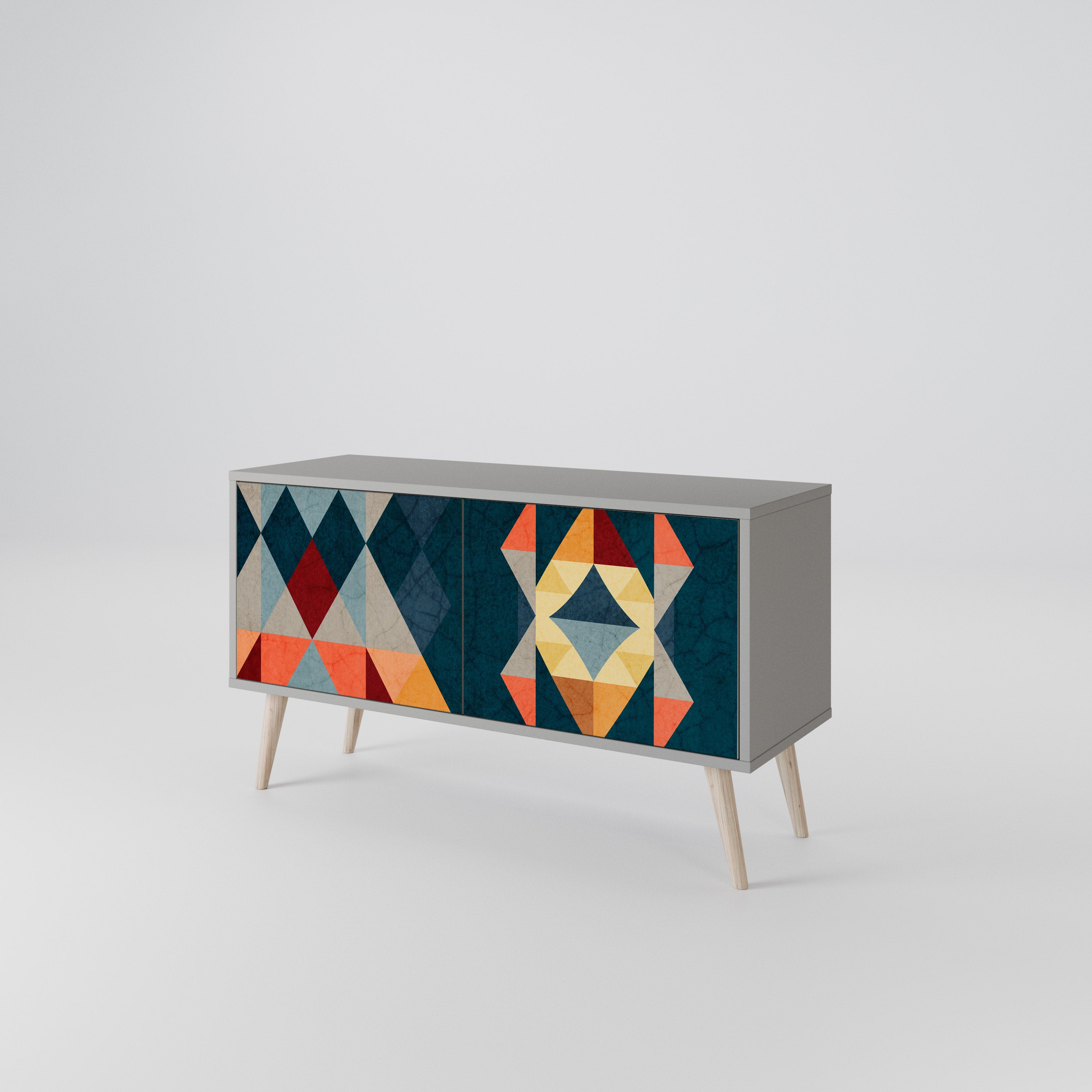 CRACKED ILLUSION Móvel de TV Compacto de 2 Portas