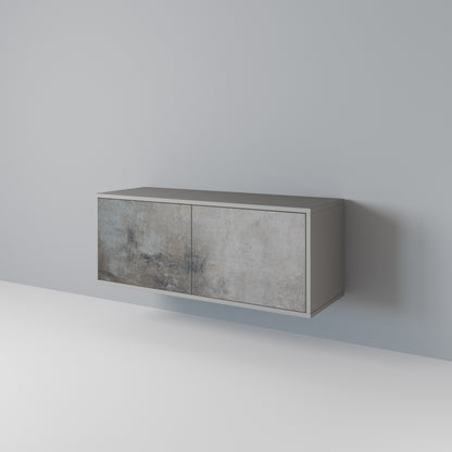 CONCRETE WALL Móvel de TV Compacto de 2 Portas