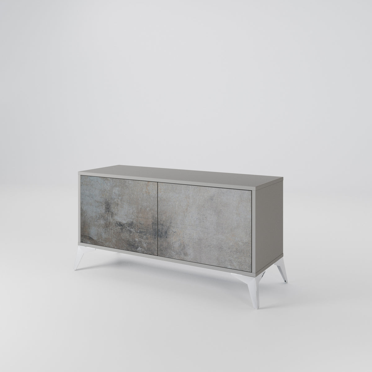 CONCRETE WALL Móvel de TV Compacto de 2 Portas