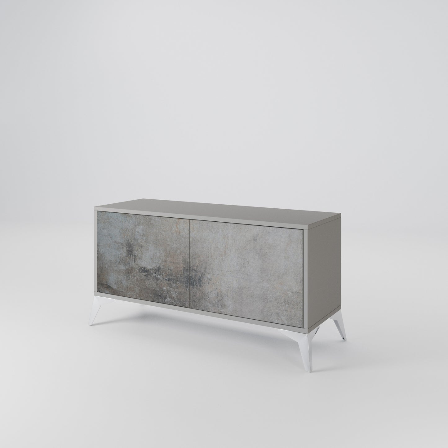CONCRETE WALL Móvel de TV Compacto de 2 Portas