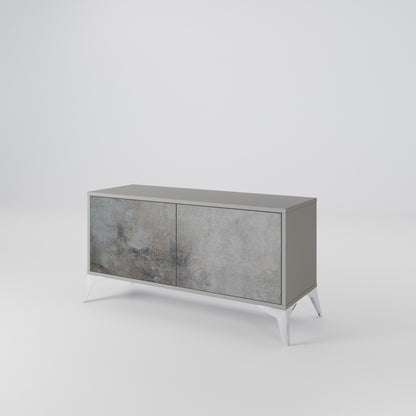 CONCRETE WALL Móvel de TV Compacto de 2 Portas