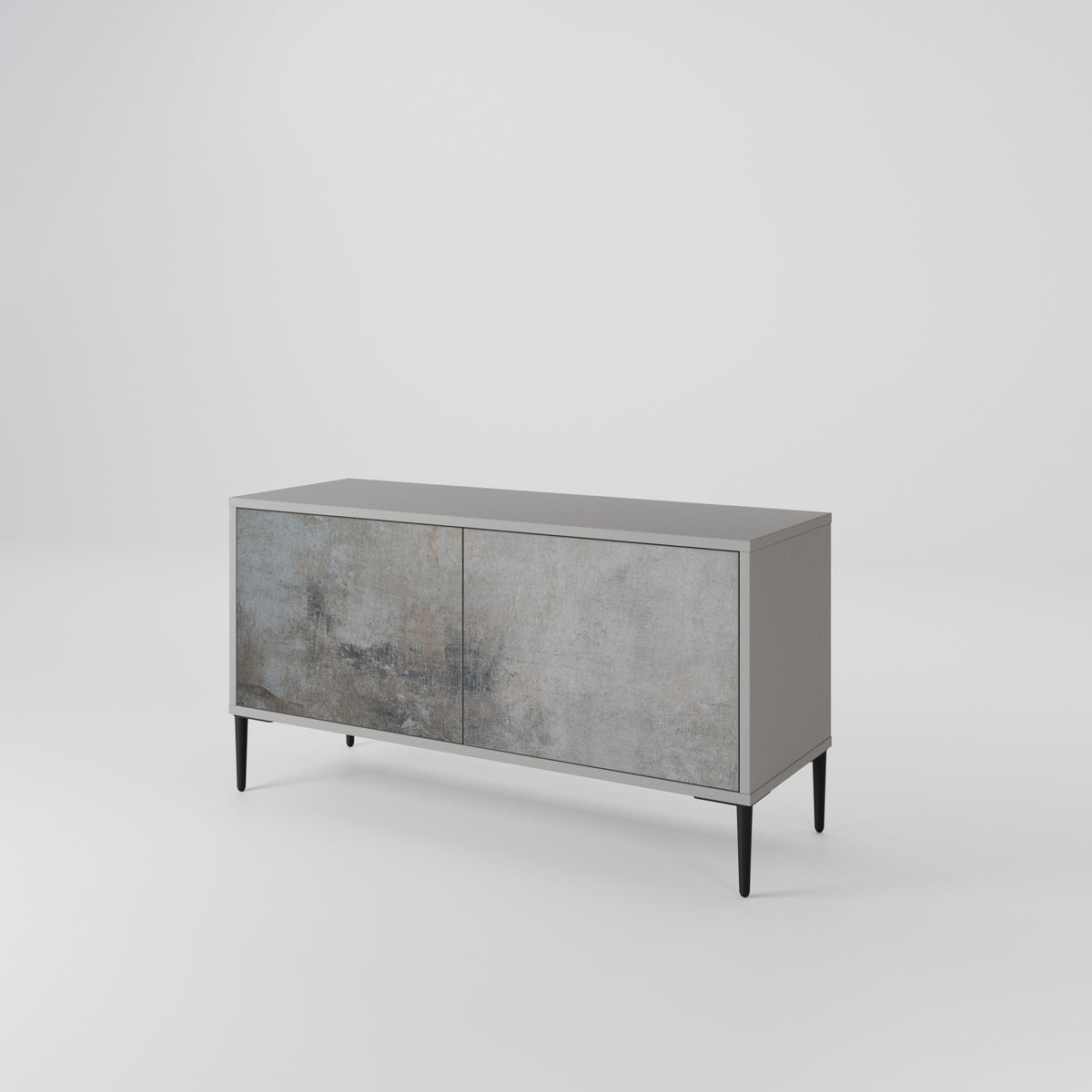 CONCRETE WALL Móvel de TV Compacto de 2 Portas