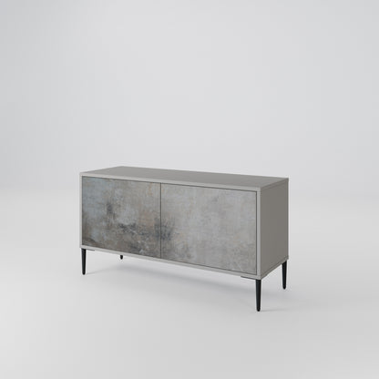 CONCRETE WALL Móvel de TV Compacto de 2 Portas