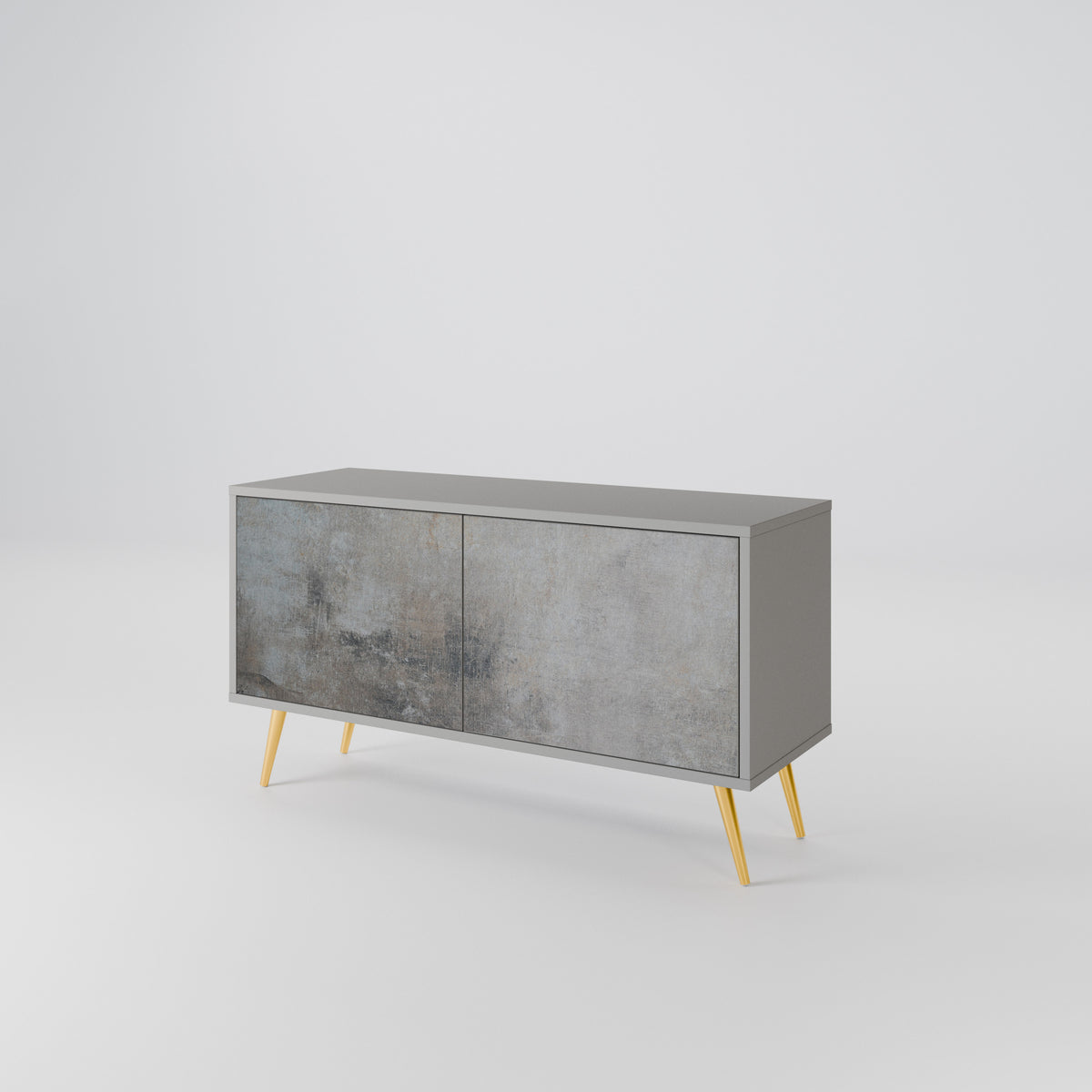 CONCRETE WALL Móvel de TV Compacto de 2 Portas