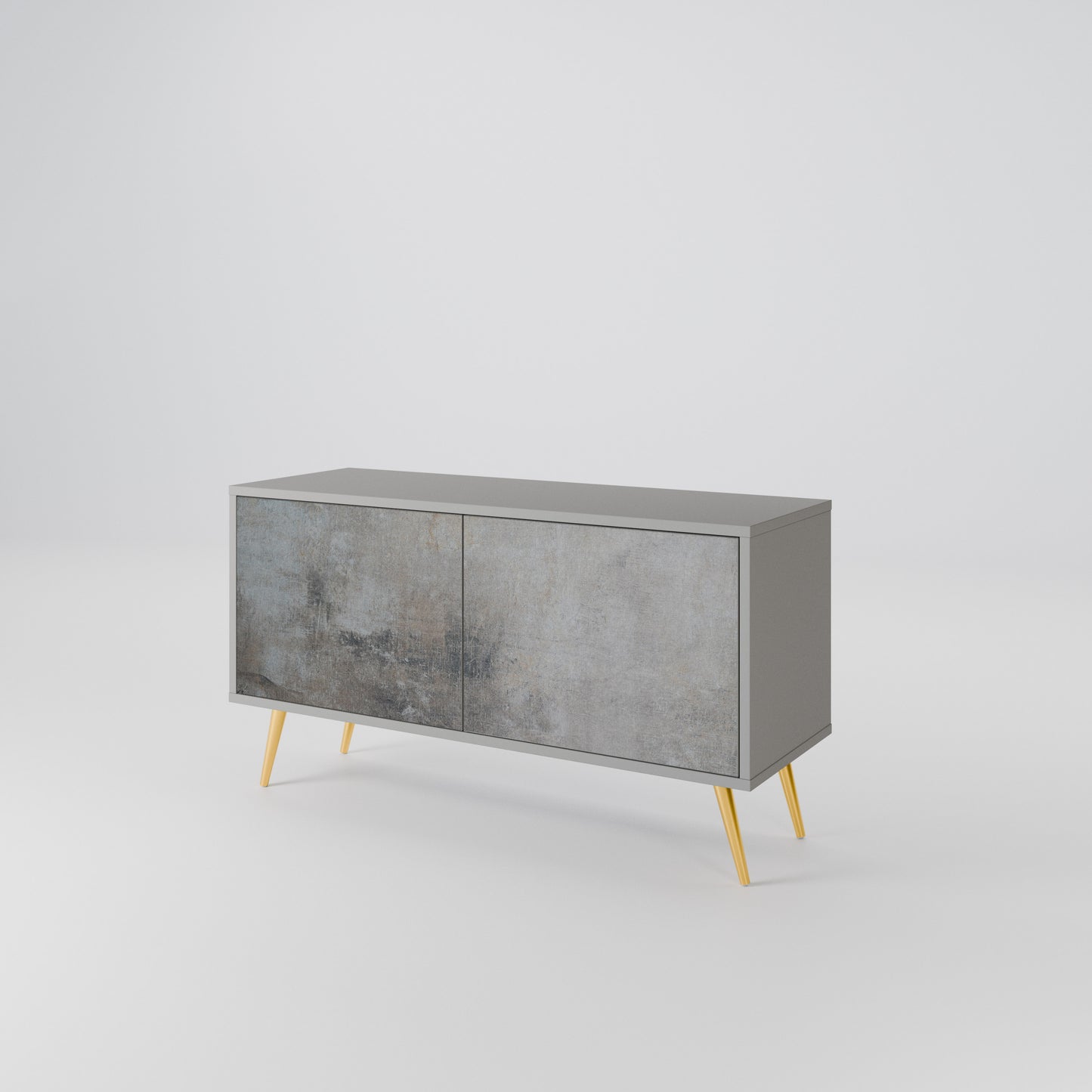 CONCRETE WALL Móvel de TV Compacto de 2 Portas
