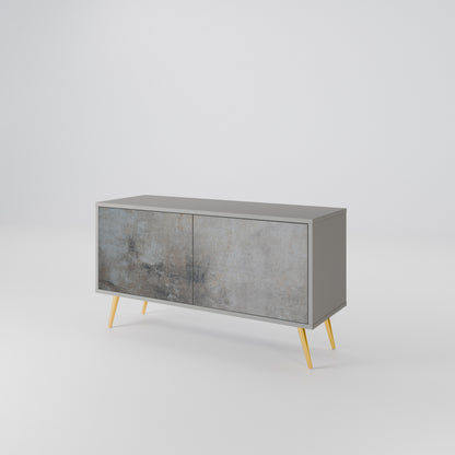 CONCRETE WALL Móvel de TV Compacto de 2 Portas