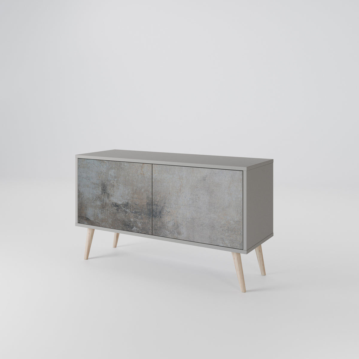 CONCRETE WALL Móvel de TV Compacto de 2 Portas