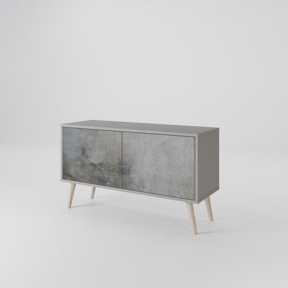 CONCRETE WALL Móvel de TV Compacto de 2 Portas