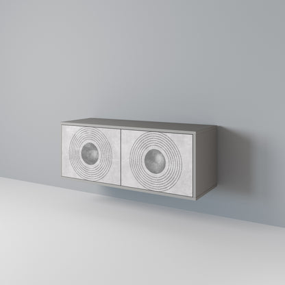 SOLID CIRCLES Móvel de TV Compacto de 2 Portas