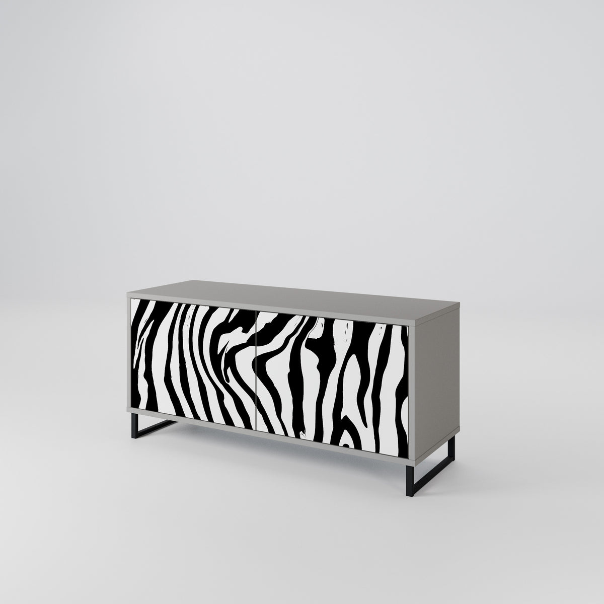 SPLENDID ZEBRA Móvel de TV Compacto de 2 Portas