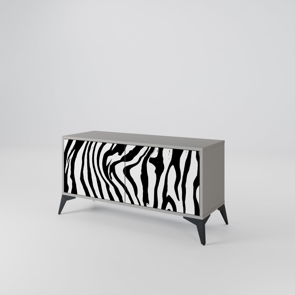 SPLENDID ZEBRA Móvel de TV Compacto de 2 Portas