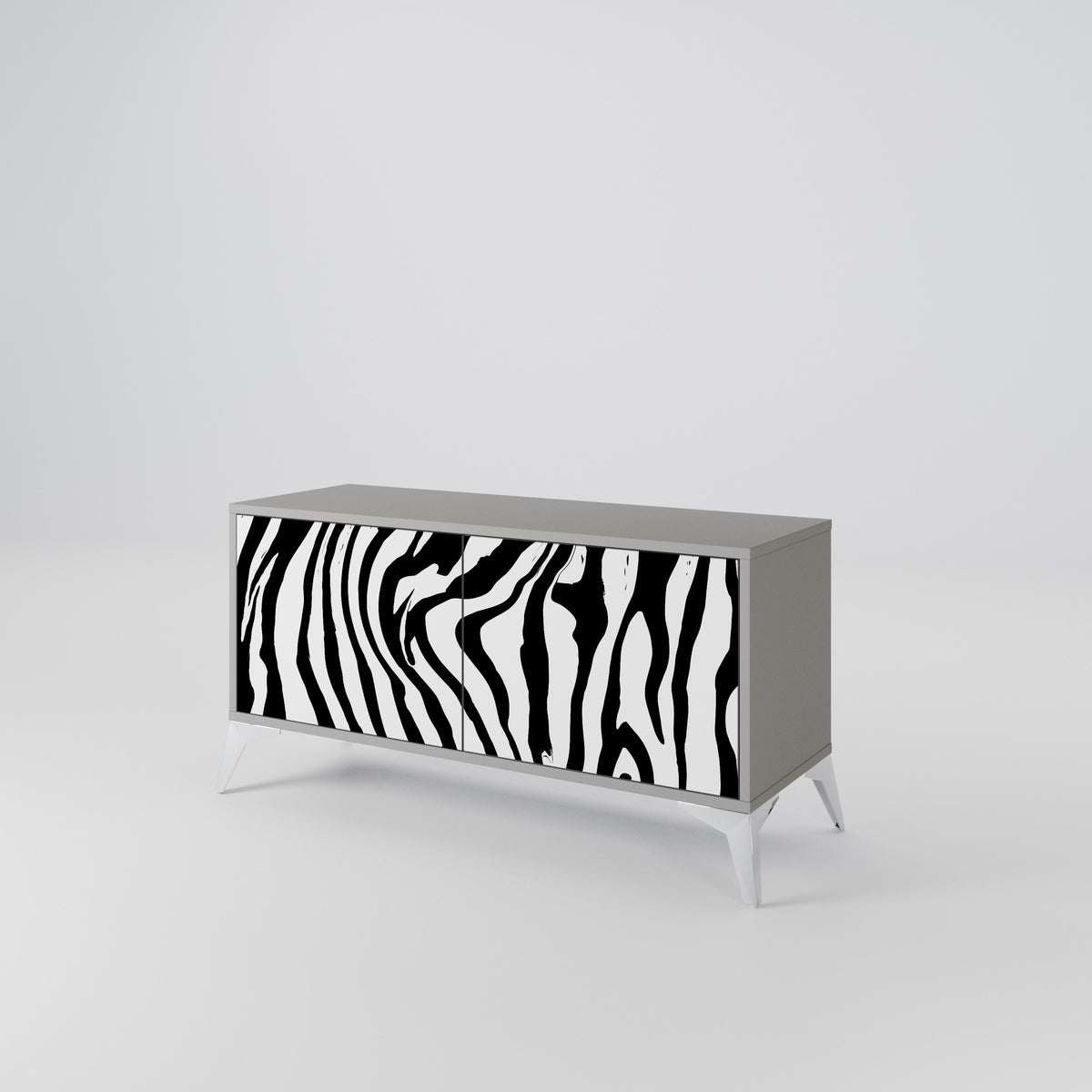 SPLENDID ZEBRA Móvel de TV Compacto de 2 Portas