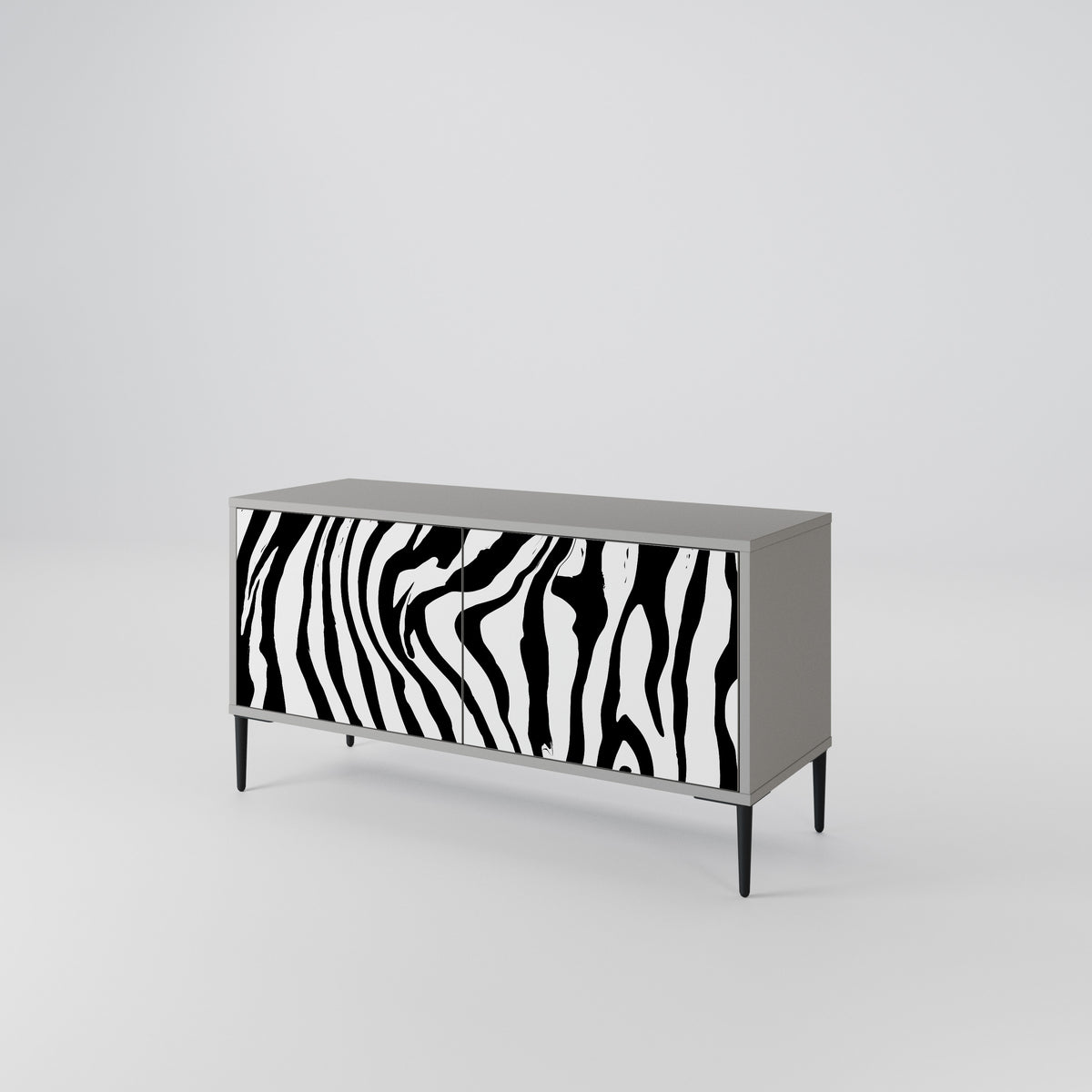 SPLENDID ZEBRA Móvel de TV Compacto de 2 Portas