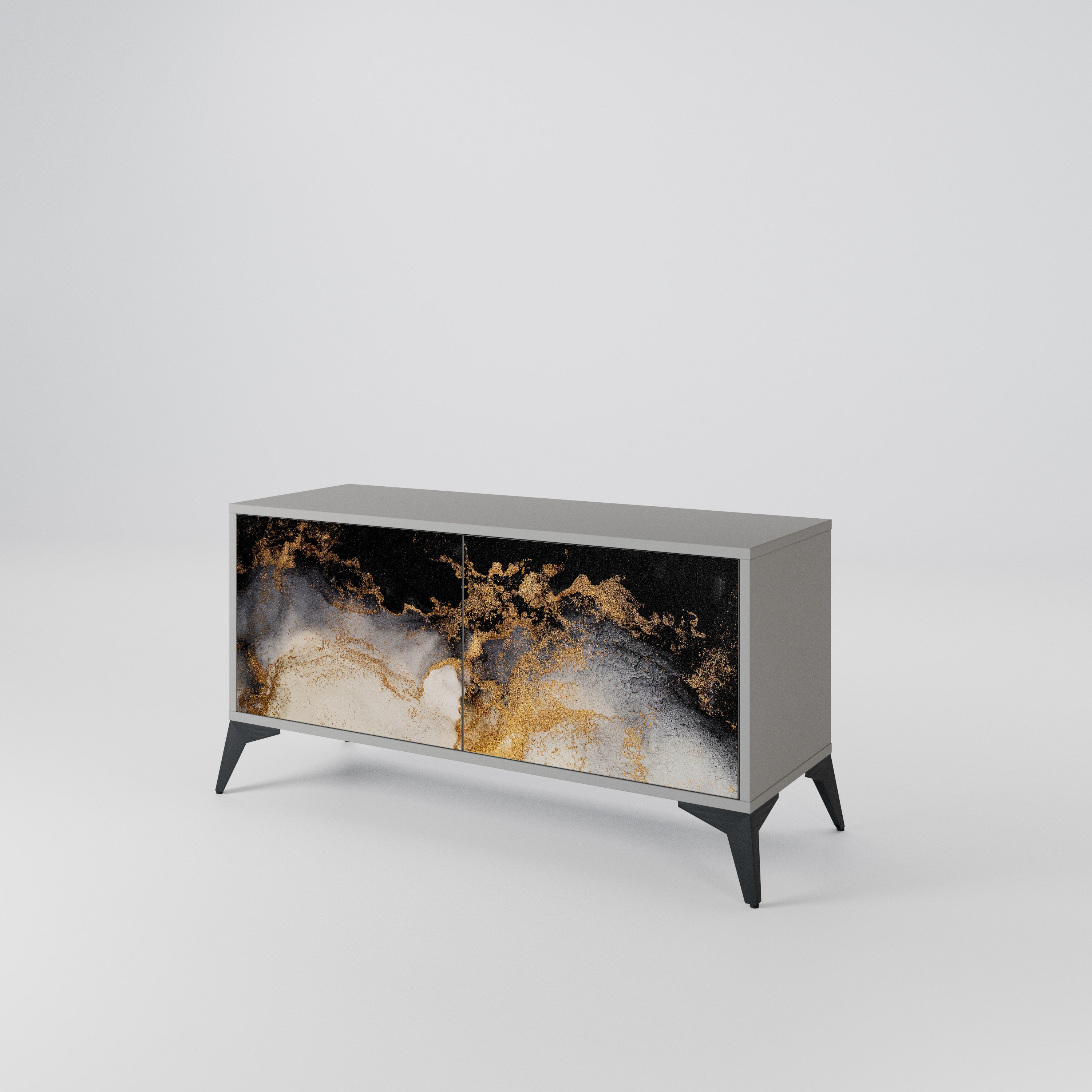 MARBLE OF TOMMORROW Móvel de TV Compacto de 2 Portas