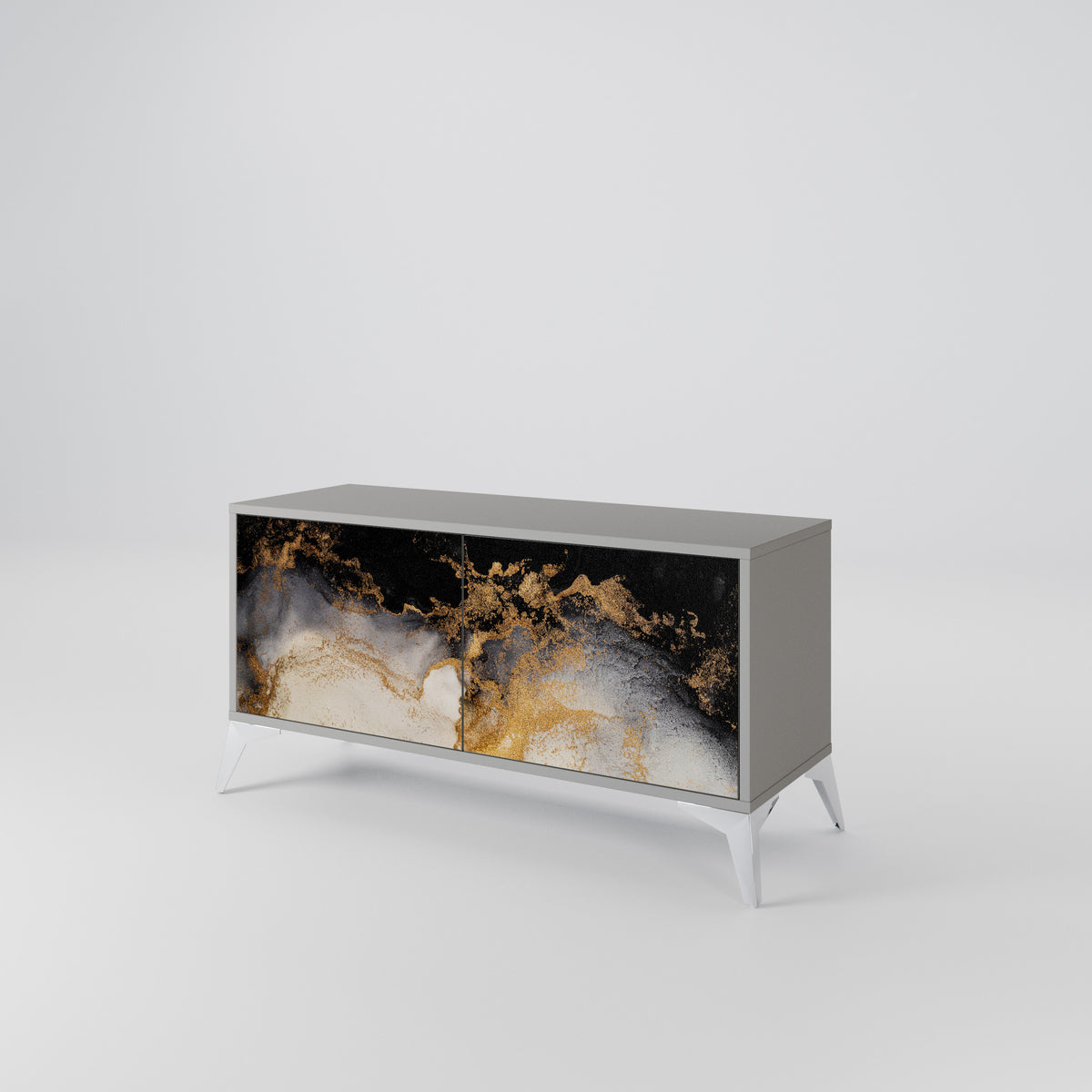 MARBLE OF TOMMORROW Compact 2-Door TV Cabinet