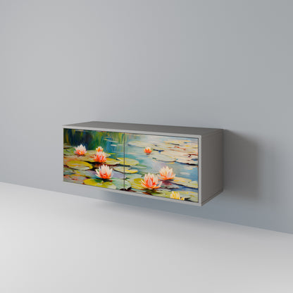 BLOOMING WATERS Móvel de TV Compacto de 2 Portas