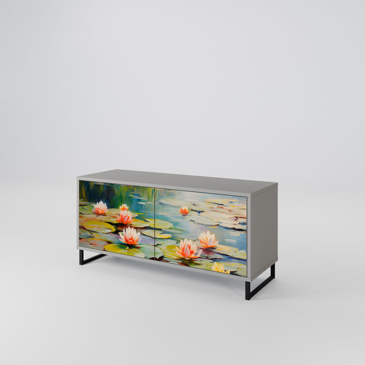 BLOOMING WATERS Móvel de TV Compacto de 2 Portas