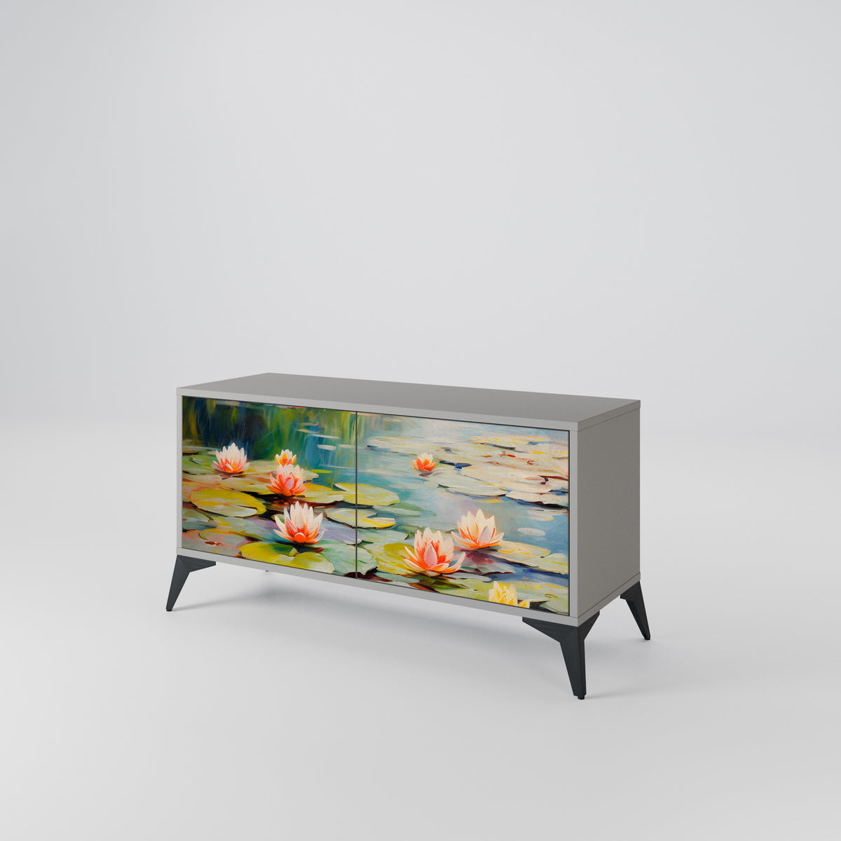 BLOOMING WATERS Móvel de TV Compacto de 2 Portas
