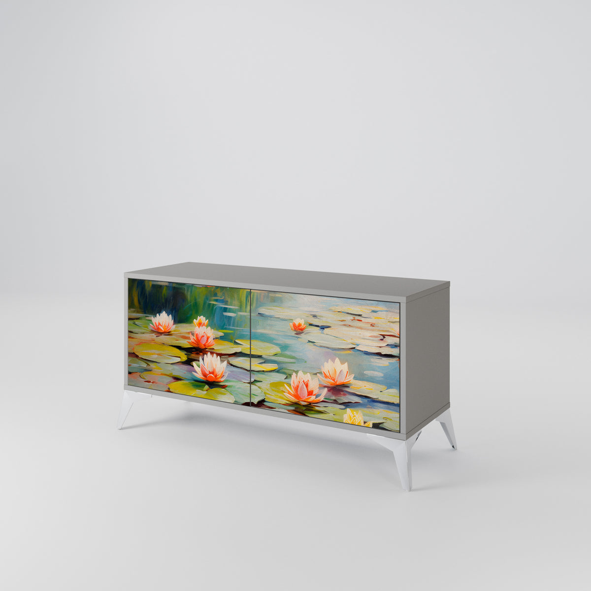 BLOOMING WATERS Móvel de TV Compacto de 2 Portas