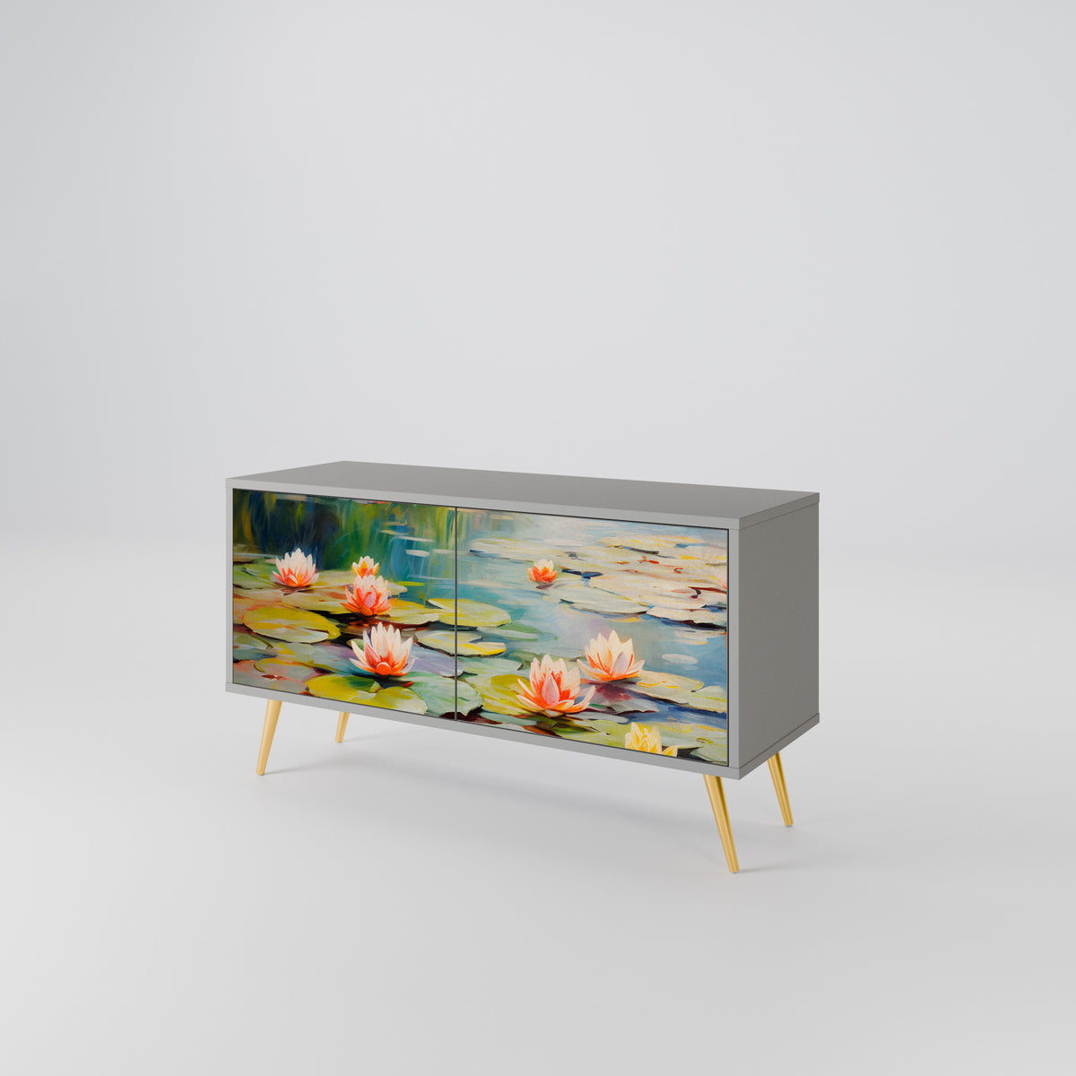 BLOOMING WATERS Móvel de TV Compacto de 2 Portas