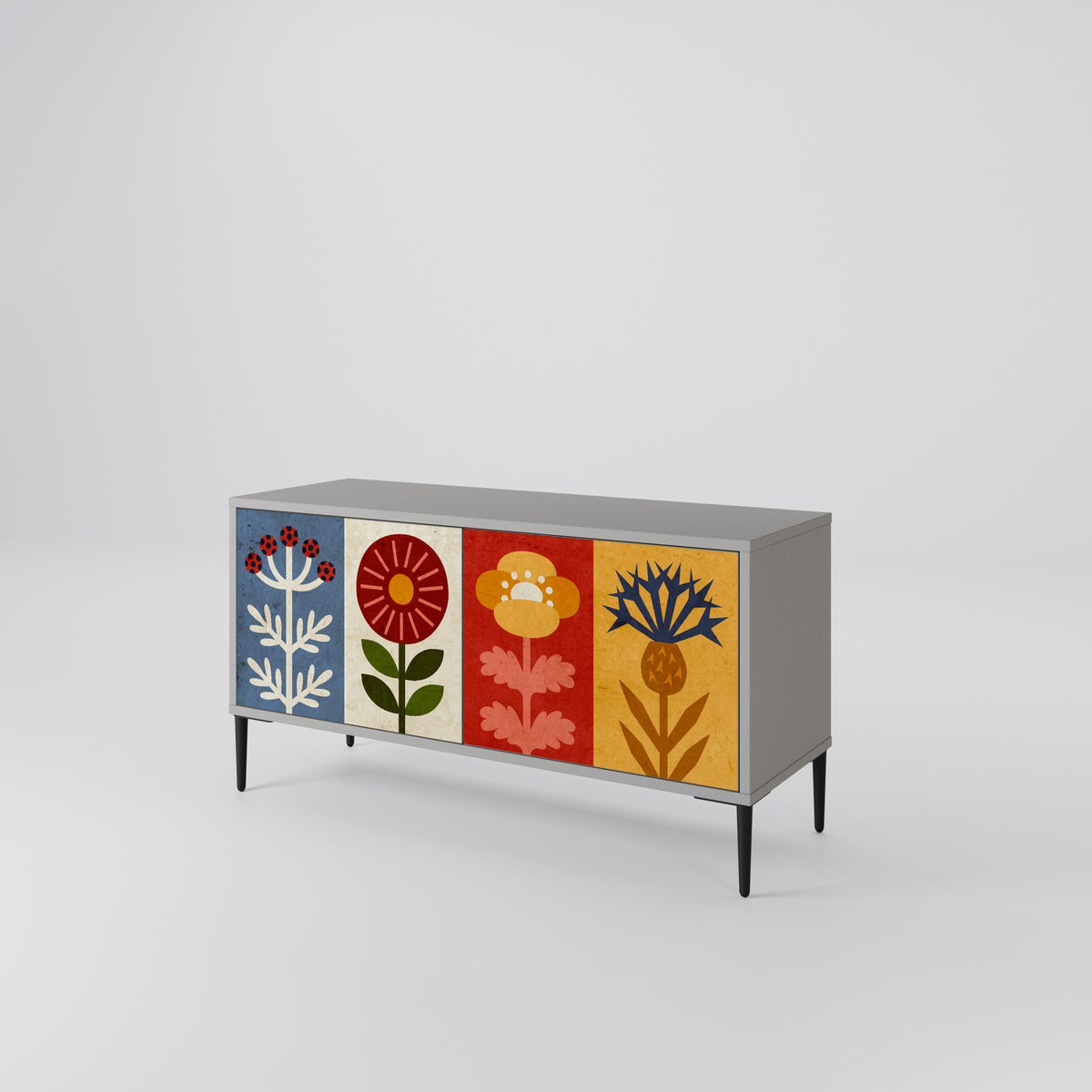 SCANDIC FLOWERET Compact 2-Door TV Cabinet