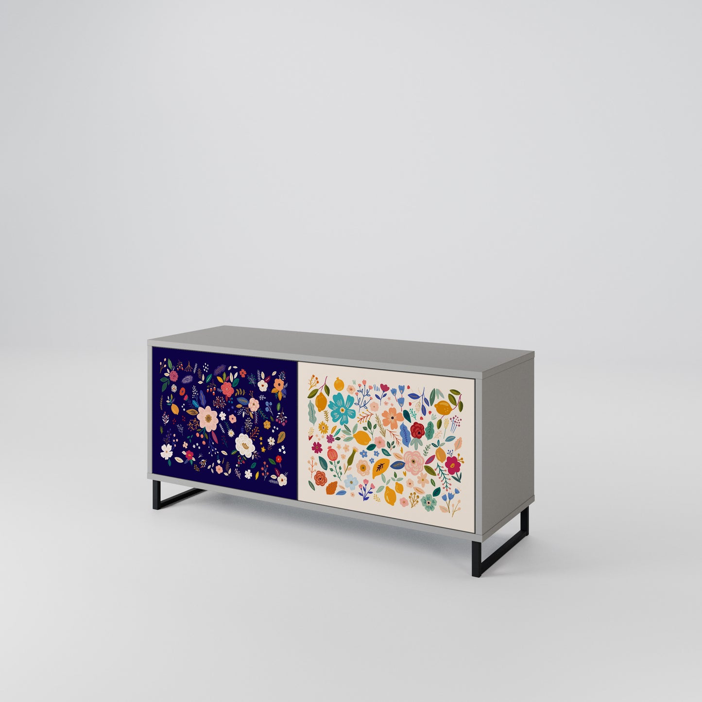 FLORAL COMBINATION Móvel de TV Compacto de 2 Portas