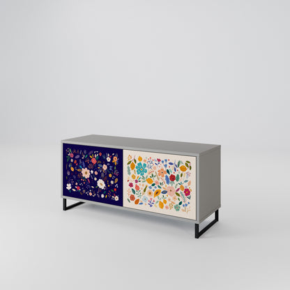 FLORAL COMBINATION Móvel de TV Compacto de 2 Portas