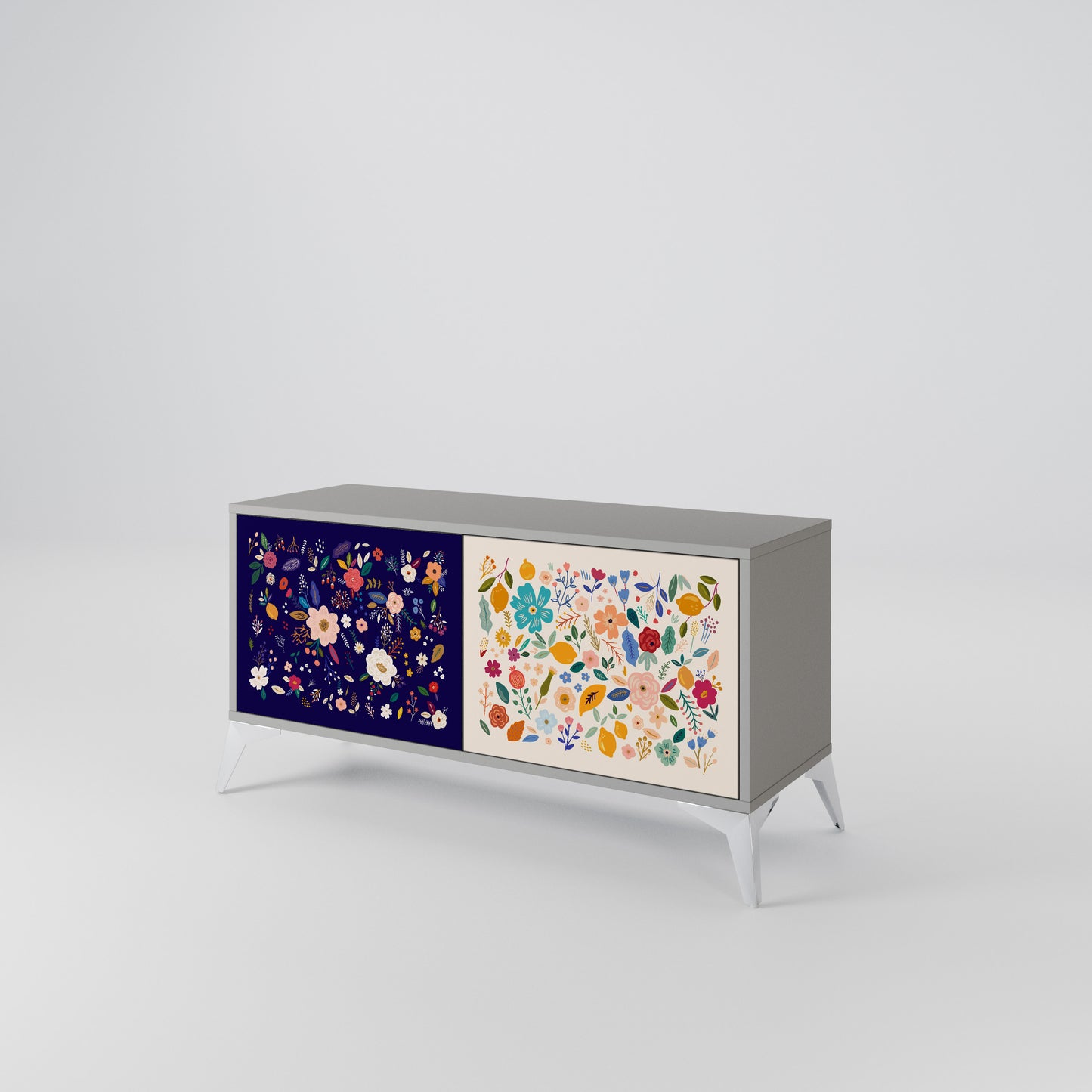 FLORAL COMBINATION Móvel de TV Compacto de 2 Portas