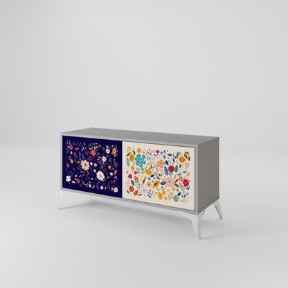FLORAL COMBINATION Móvel de TV Compacto de 2 Portas