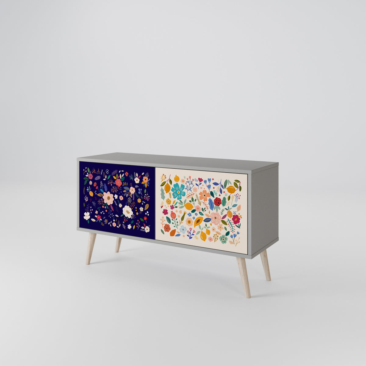 FLORAL COMBINATION Móvel de TV Compacto de 2 Portas