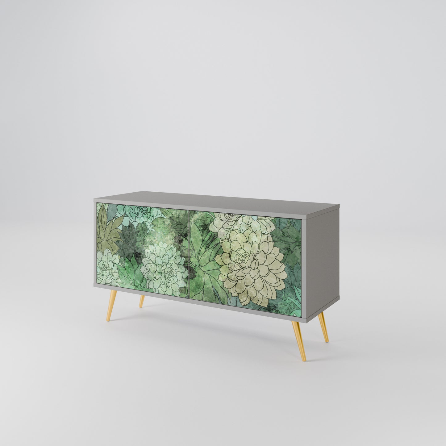 SUCCULENT CLUSTER Compact 2-Door TV Cabinet