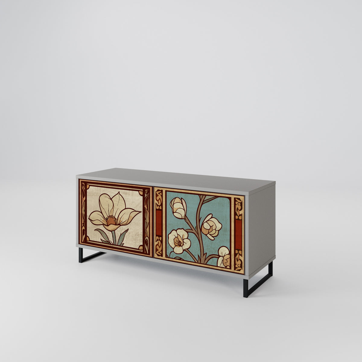 TIMELESS FLORA Móvel de TV Compacto de 2 Portas