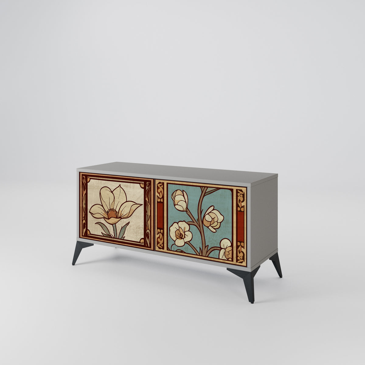 TIMELESS FLORA Móvel de TV Compacto de 2 Portas