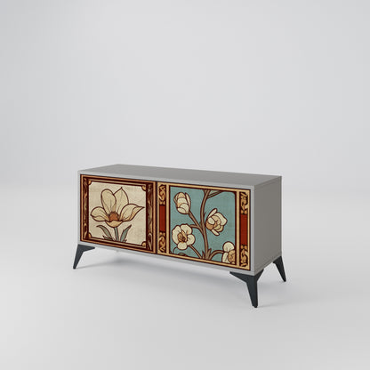 TIMELESS FLORA Móvel de TV Compacto de 2 Portas
