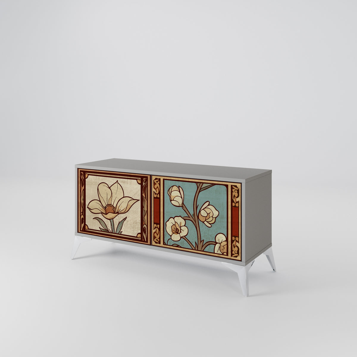 TIMELESS FLORA Móvel de TV Compacto de 2 Portas