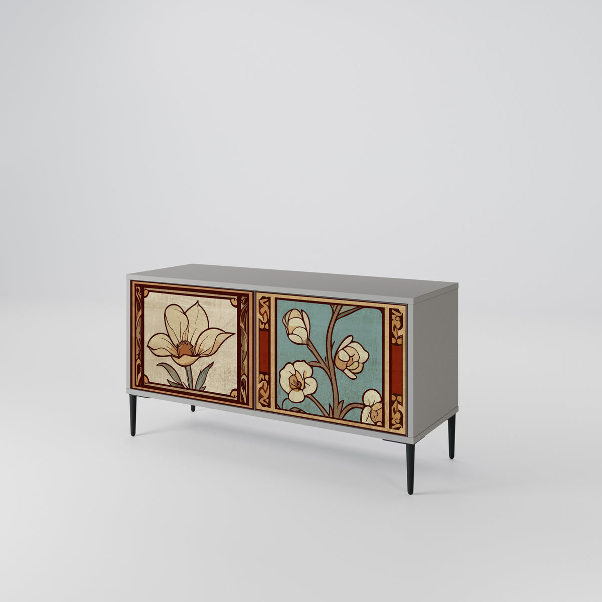 TIMELESS FLORA Móvel de TV Compacto de 2 Portas