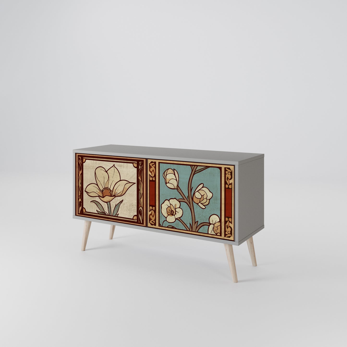 TIMELESS FLORA Móvel de TV Compacto de 2 Portas