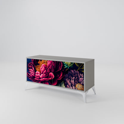 BLOOMING ELEGANCE Móvel de TV Compacto de 2 Portas