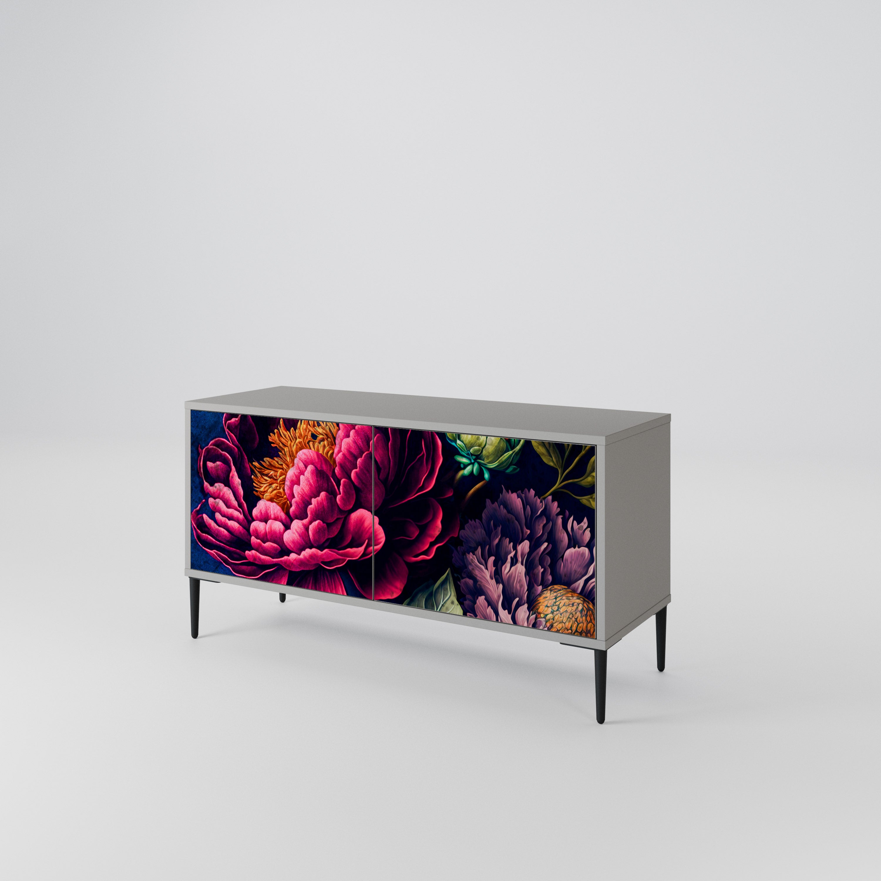 BLOOMING ELEGANCE Móvel de TV Compacto de 2 Portas