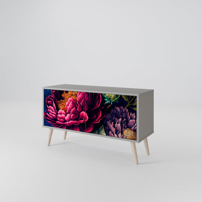 BLOOMING ELEGANCE Móvel de TV Compacto de 2 Portas