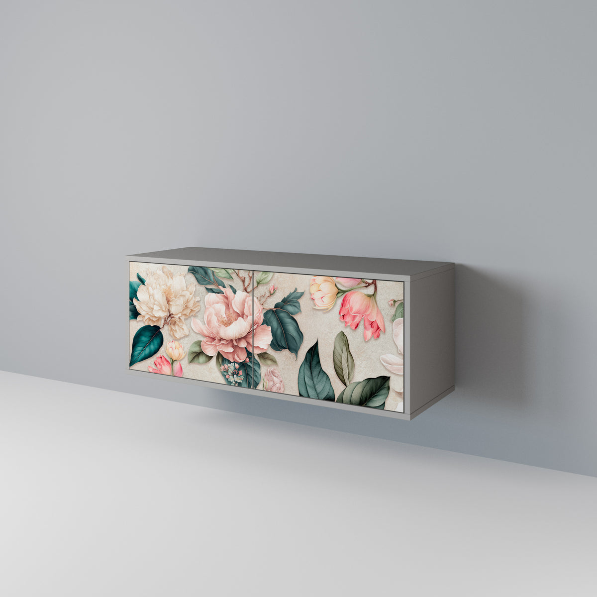 FLORAL GRACE Móvel de TV Compacto de 2 Portas
