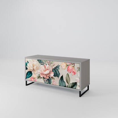 FLORAL GRACE Móvel de TV Compacto de 2 Portas
