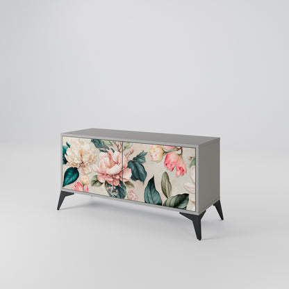 FLORAL GRACE Móvel de TV Compacto de 2 Portas