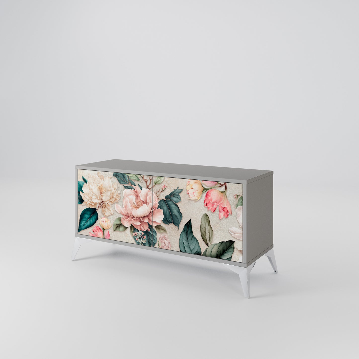 FLORAL GRACE Móvel de TV Compacto de 2 Portas