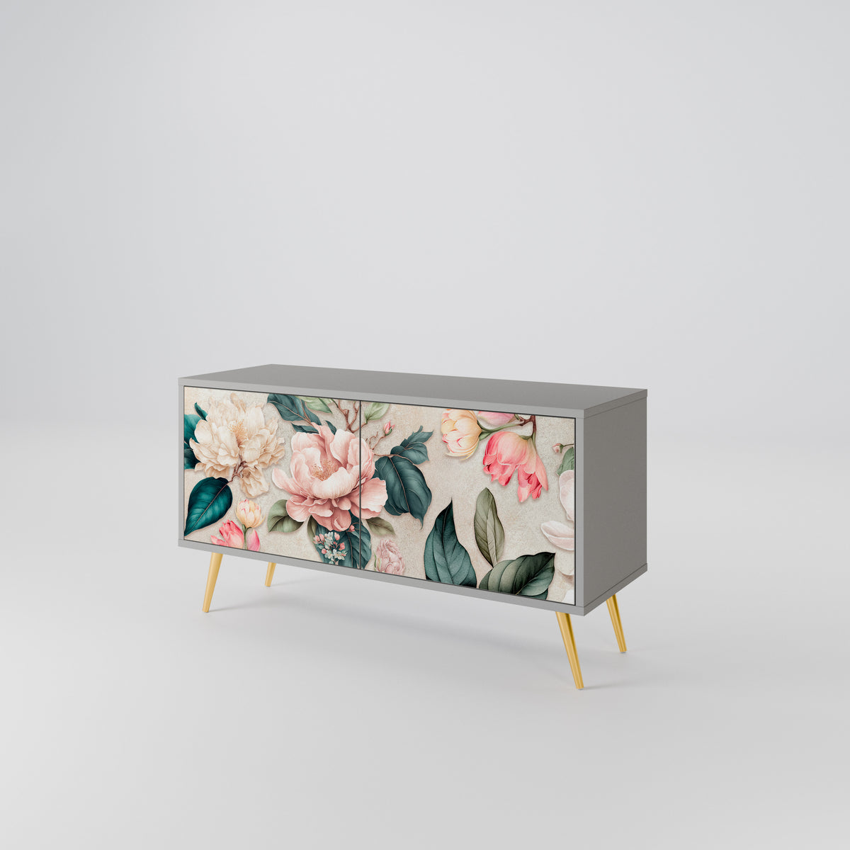 FLORAL GRACE Móvel de TV Compacto de 2 Portas