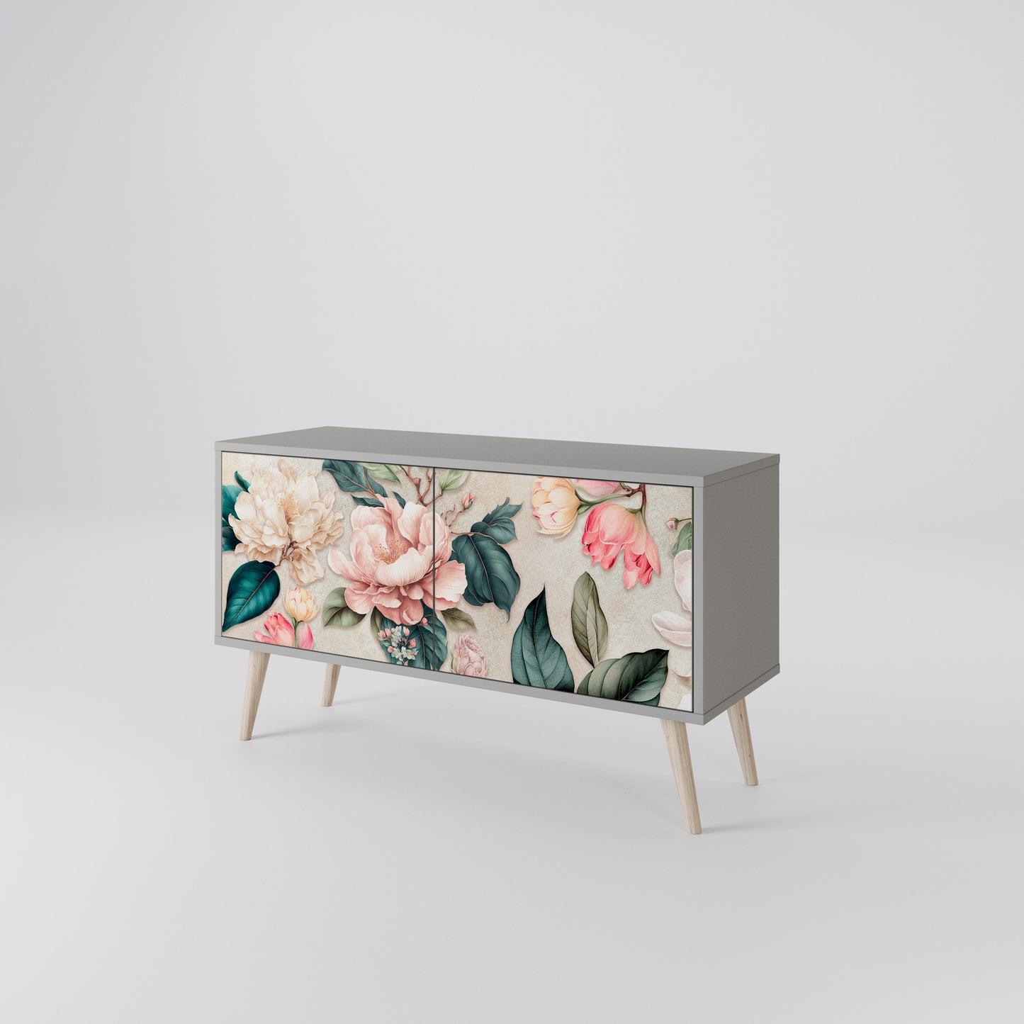 FLORAL GRACE Móvel de TV Compacto de 2 Portas