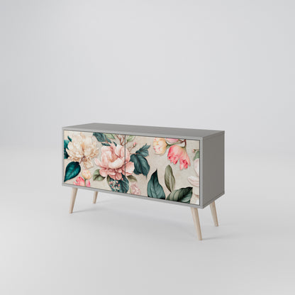 FLORAL GRACE Móvel de TV Compacto de 2 Portas