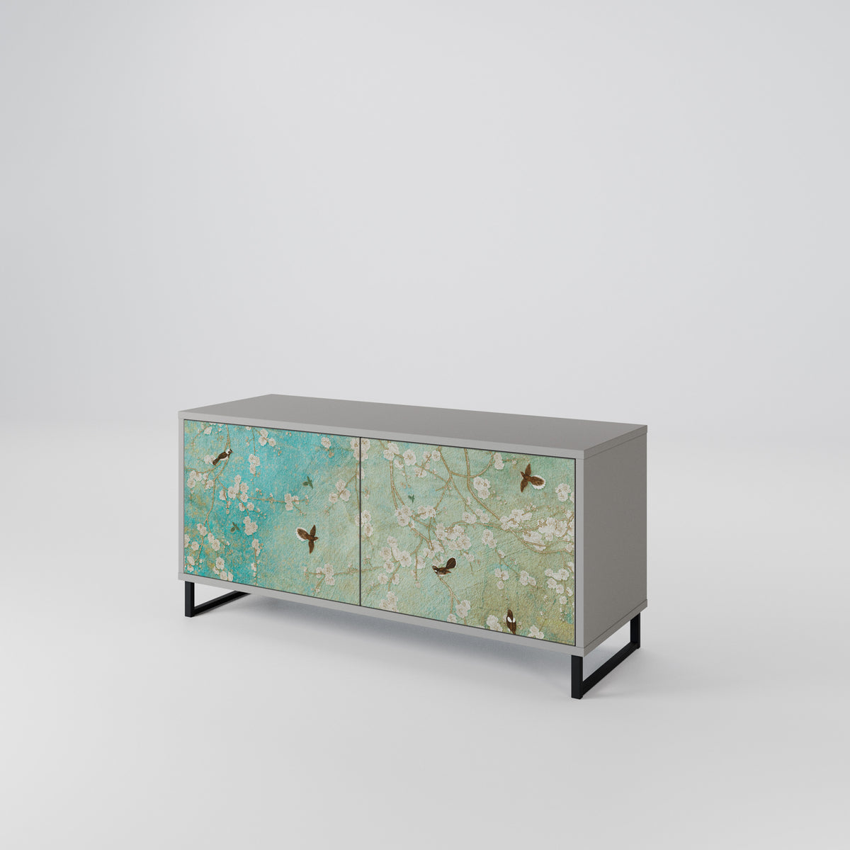 BLOOMING CHARM Móvel de TV Compacto de 2 Portas