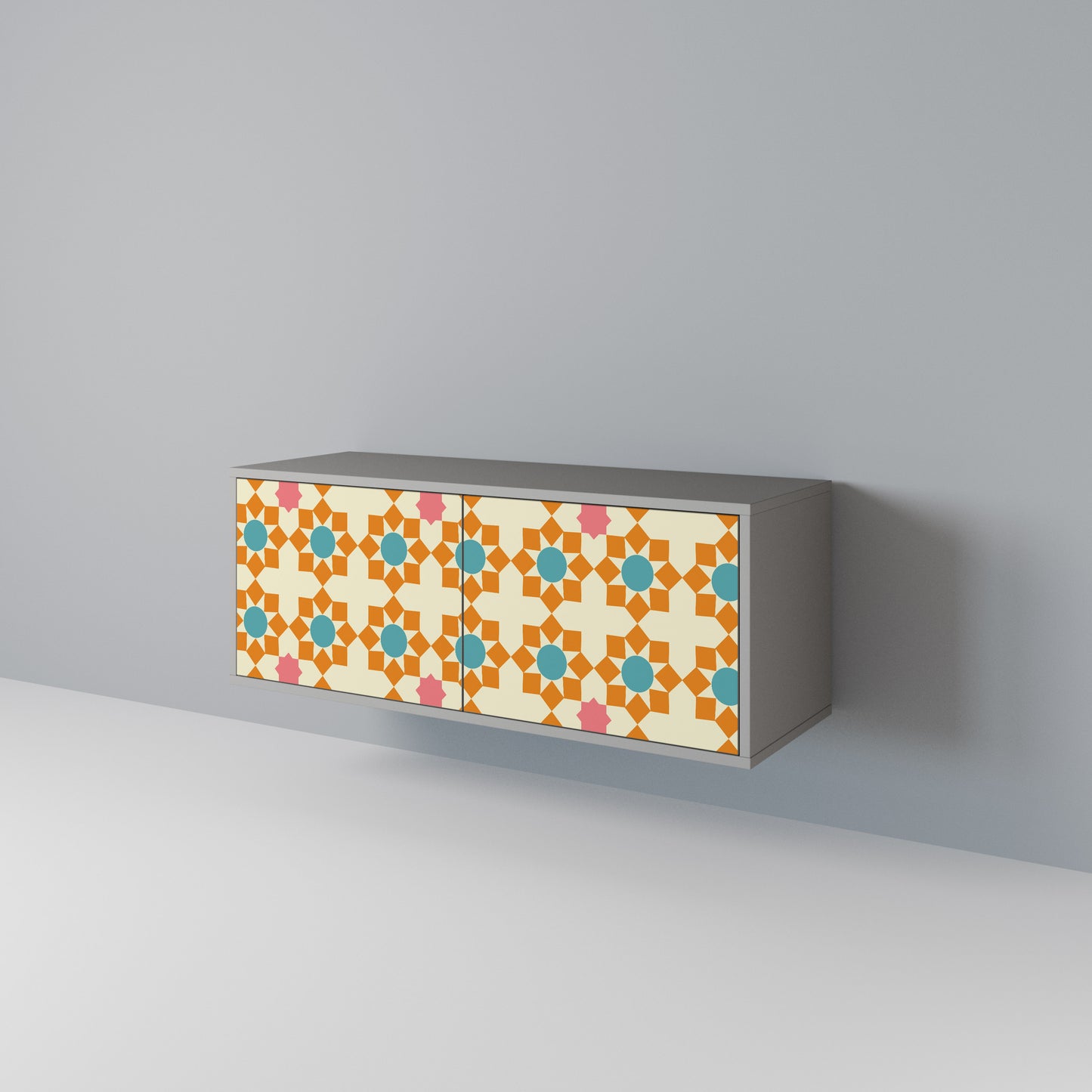FLORAL DECOR Móvel de TV Compacto de 2 Portas