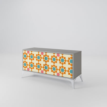 FLORAL DECOR Móvel de TV Compacto de 2 Portas